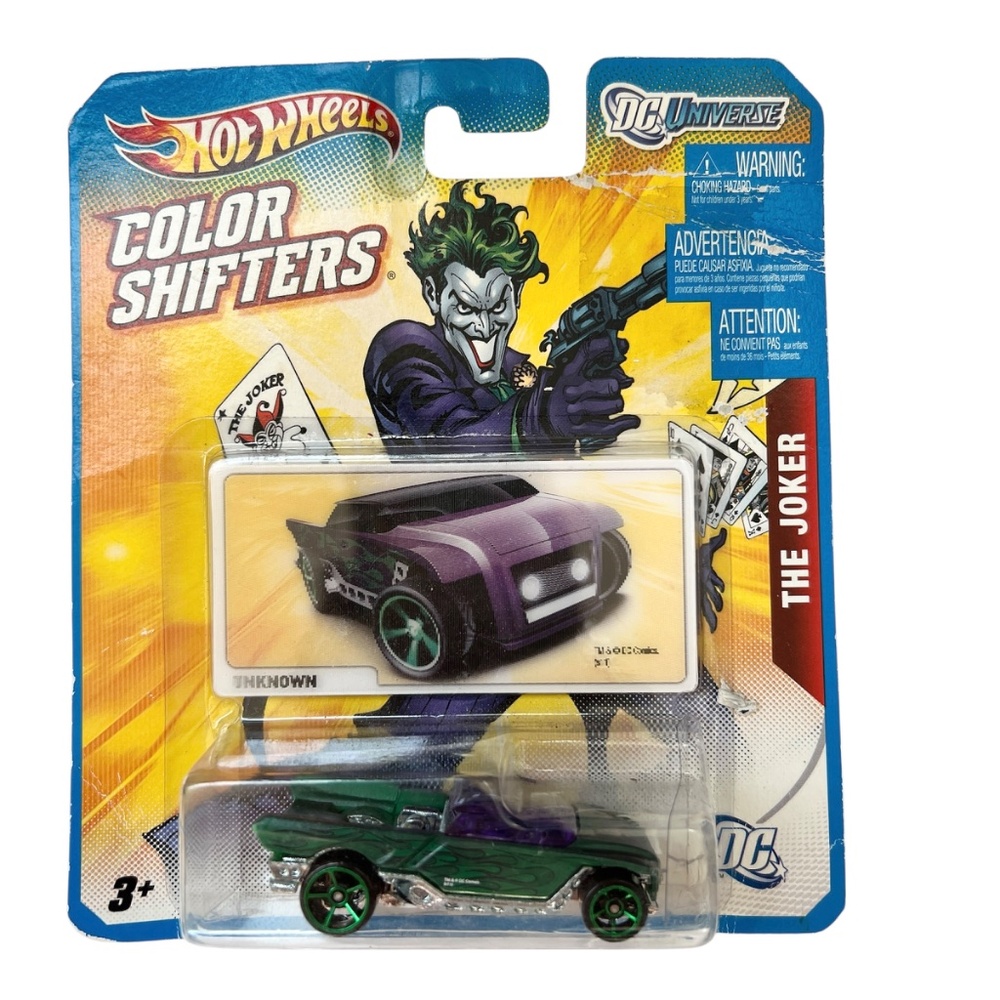 Hot Wheels Color Shifters The Joker DC Universe 2011 New Sealed  Green Purple